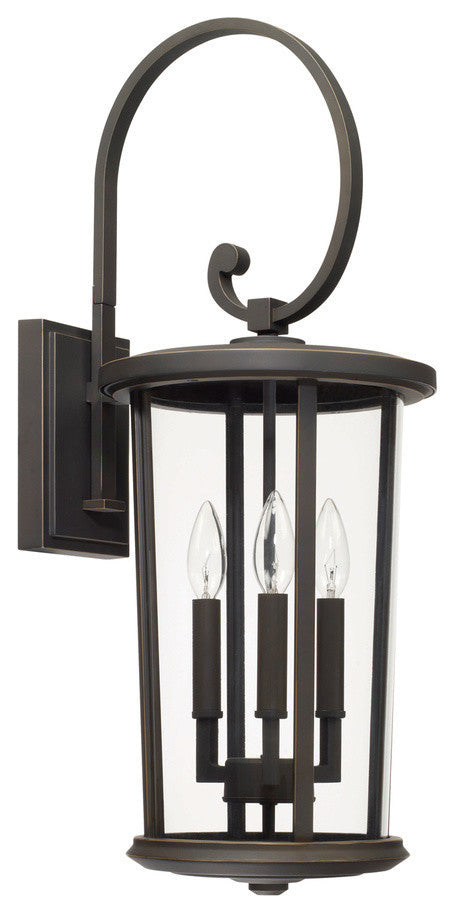 Howell 3 Light Outdoor Wall Lantern, Oiled Bronze