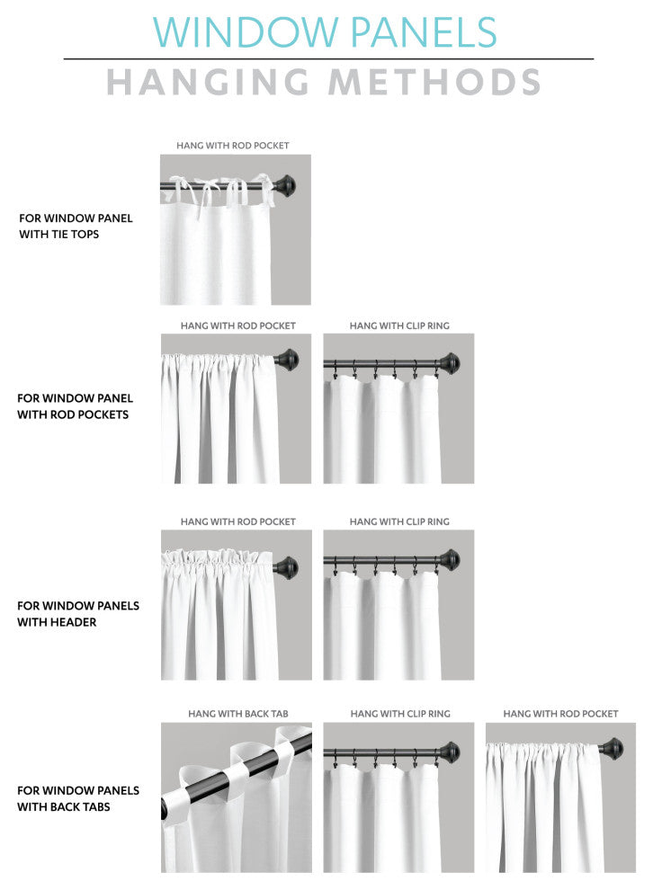 Linen Button Single Window Panel, Dark Linen, 95"x40"