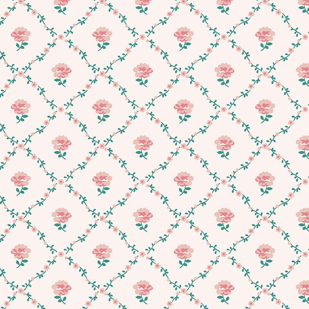 Laura Ashley Kate Wallpaper, Coral Pink