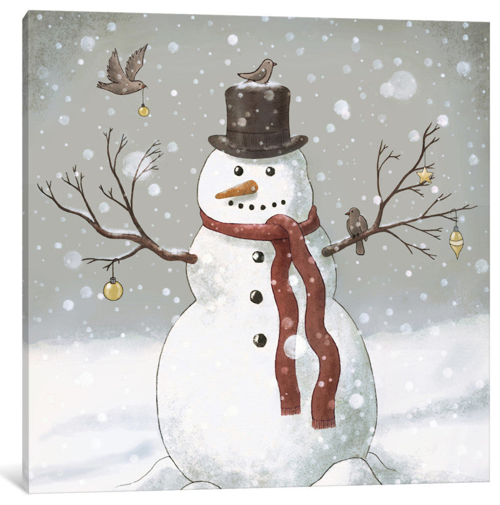 "Christmas Snowman Square" by Terry Fan, 12x12x1.5