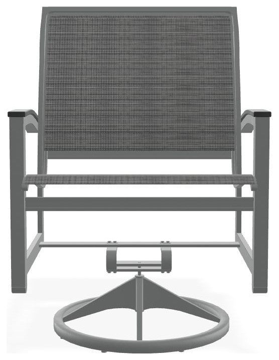 Bazza Sling Outdoor Swivel Rocker, Destiny Steel/Graphite