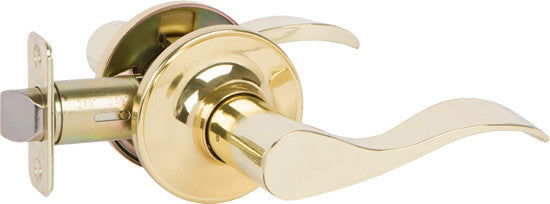 Delaney Hardware Callan Bennett Passage Lever Set, Bright Brass