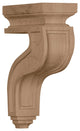 3 1/2"W x 7 1/4"D x 11"H Hollow Back Corbel, Cherry