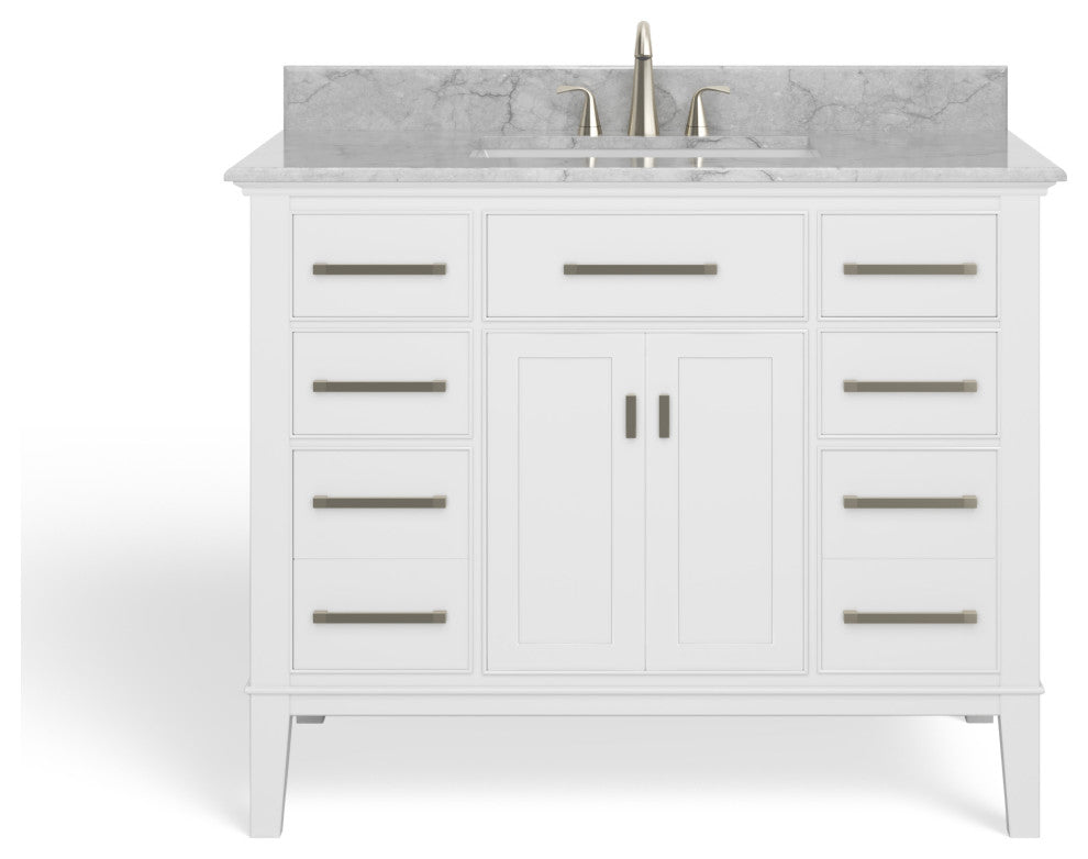 Fairmont Bathroom Vanity, Single Sink, 42", White, Freestanding