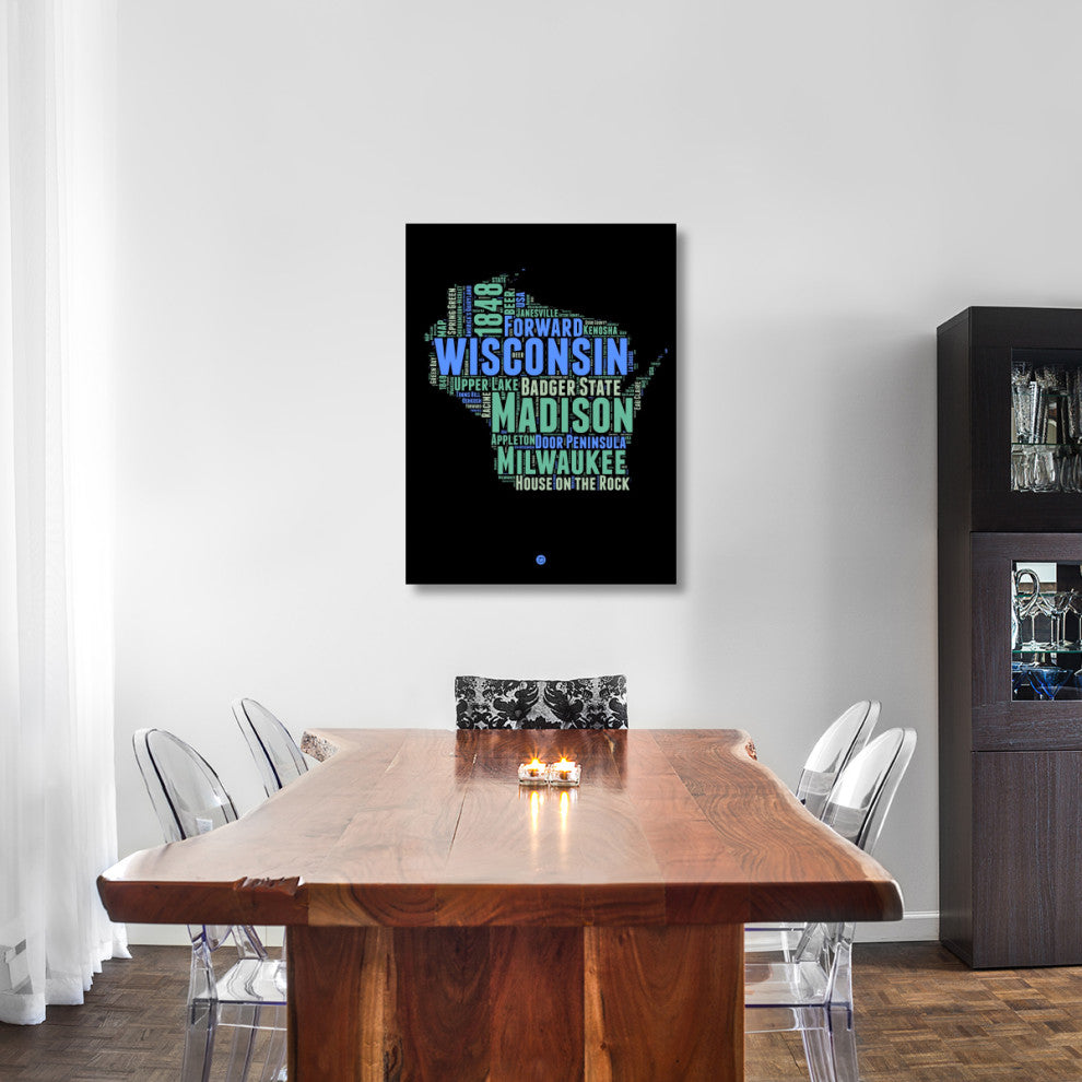 "Wisconsin Word Cloud 1" Fine Art Print