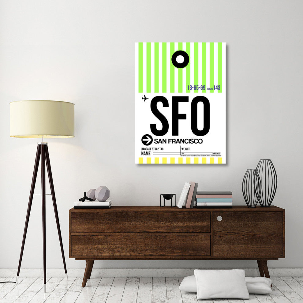"SFO San Francisco Luggage Tag 3" Fine Art Print