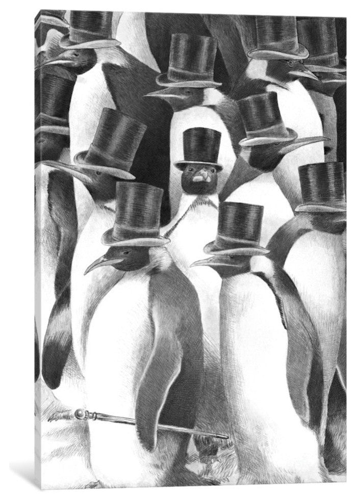 "A Gathering of Gentlemen" by Eric Fan, 40x26x1.5