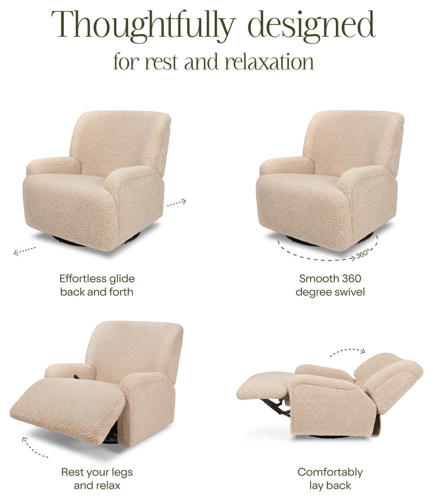 Winslow Extra Wide Recliner and Swivel Glider, Chai Shearling