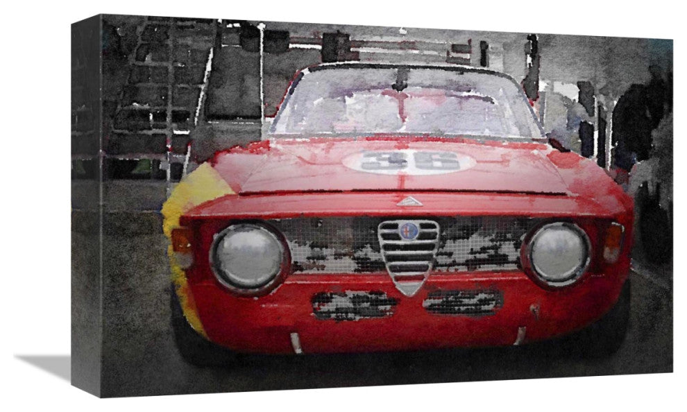 "1967 Alfa Romeo GTV Watercolor" Fine Art Print