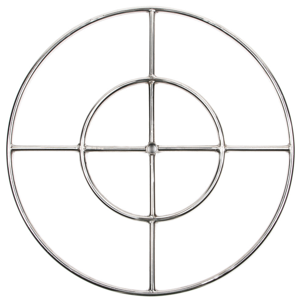 24" Double Ring and Complete Basic Propane Fire Pit Kit