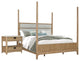 Parker House Escape Bedroom Queen 5/0 Poster Bed and Nightstand