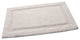 Bath Rug Cotton Solid Color Regency Pattern, White, 34"x21"