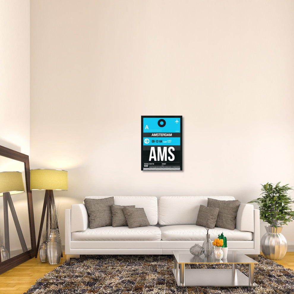 "AMS Amsterdam Luggage Tag 1" Fine Art Print