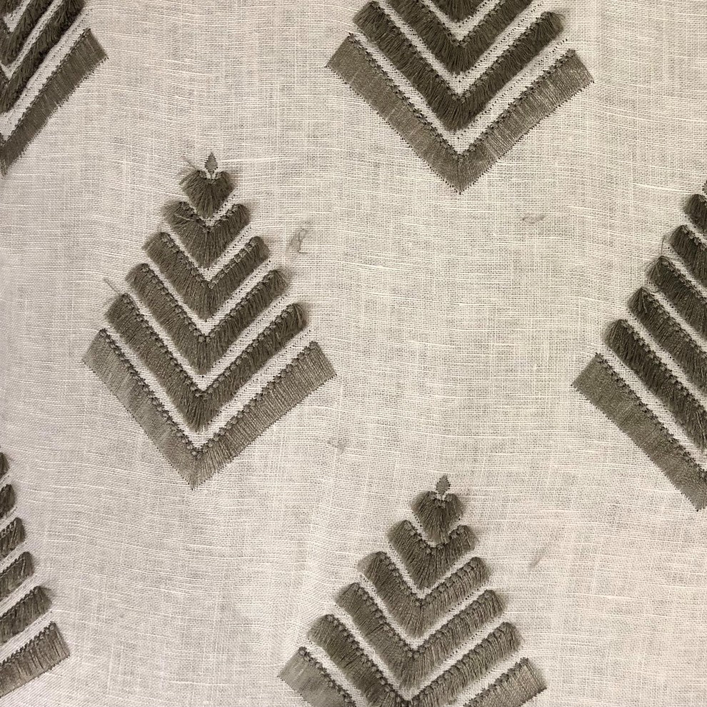 Aspen Mist Blue and Beige Luxury Throw Pillow, 20"x30" Queen