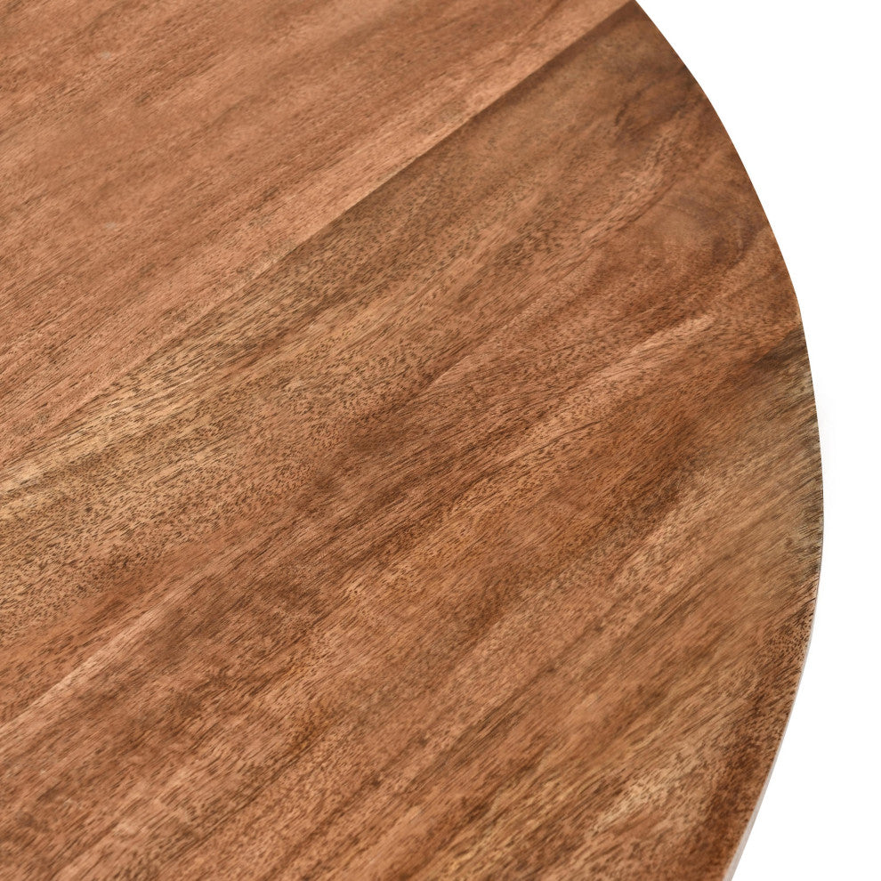 Penelope Mango Wood Two-Tone Coffee Table, Black