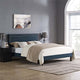 Modway Jessamine Queen Fabric Platform Bed With Round Tapered Legs, Azure