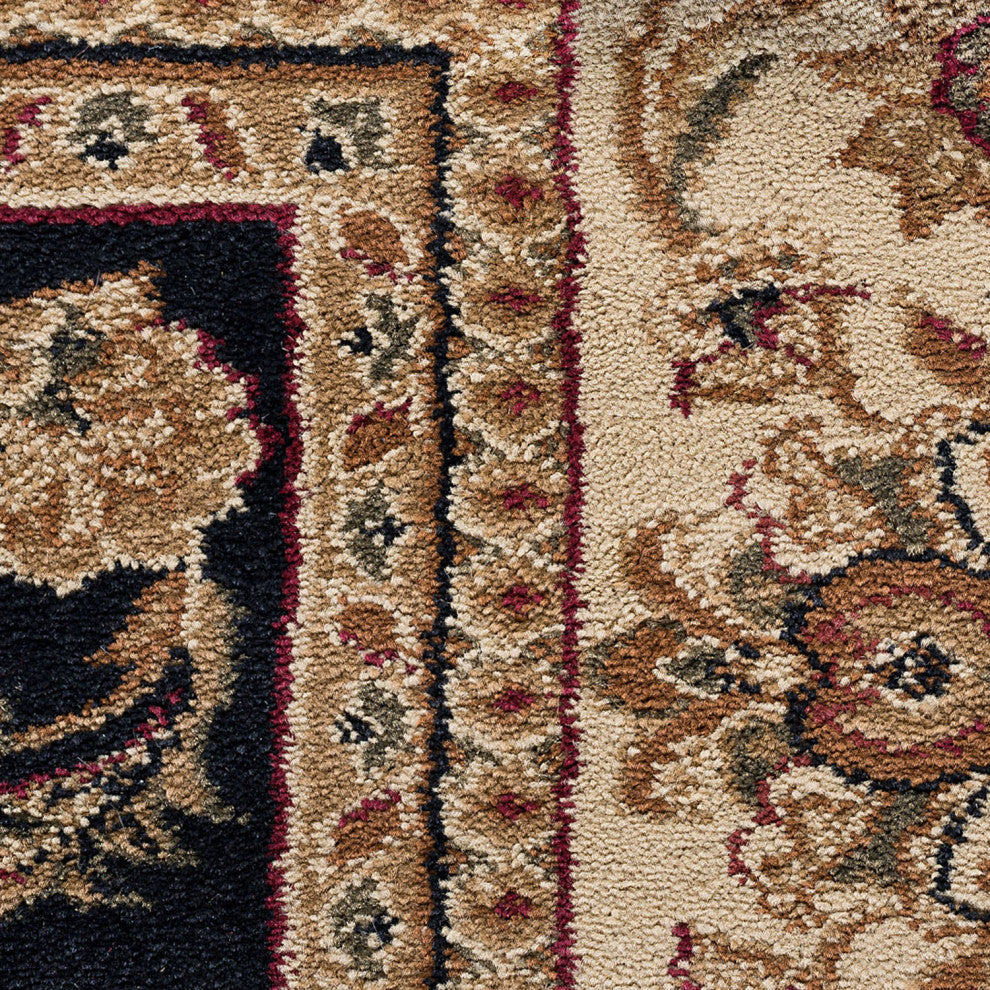 Gabrielle Traditional Oriental Black Rectangle Area Rug, 5'x7'