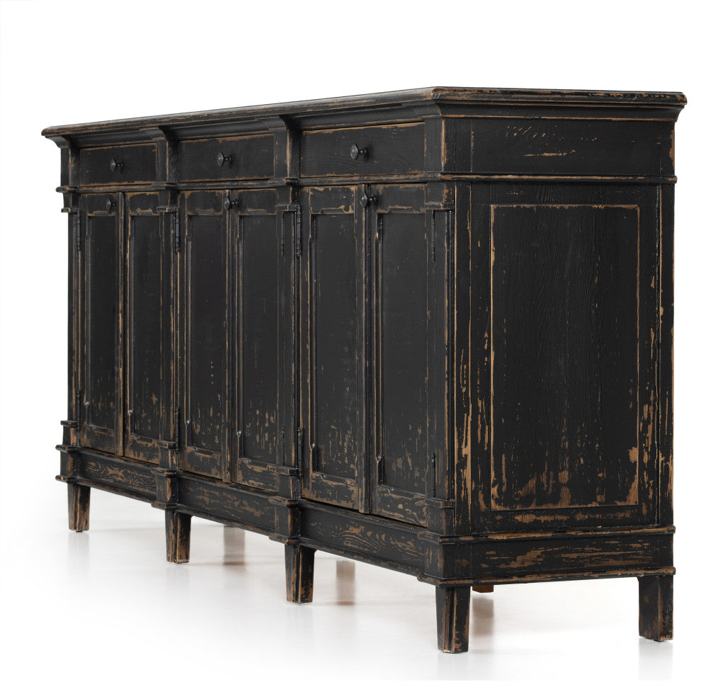 Marjorie Sideboard, Distressed Black