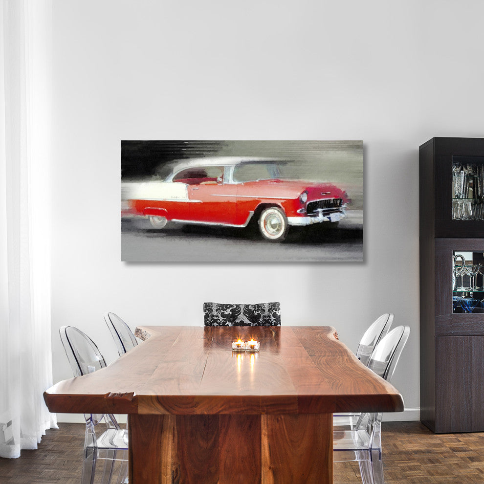 "1955 Chevrolet Bel Air Coupe Watercolor" Fine Art Print