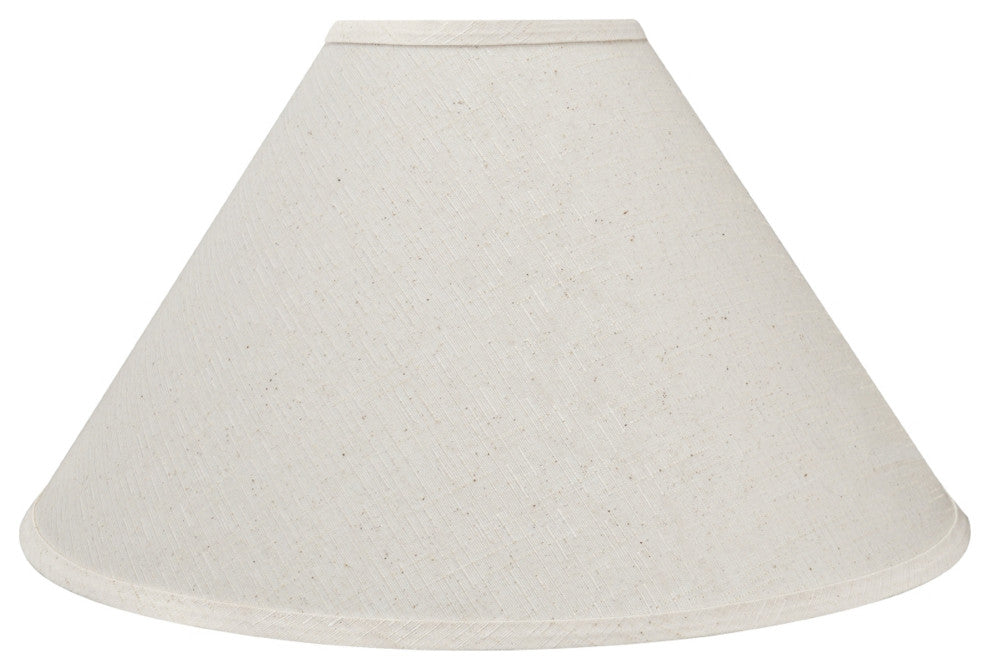 32201 Hardback Empire Shape Spider Lamp Shade, Off White, 19" wide, 6"x19"x12"