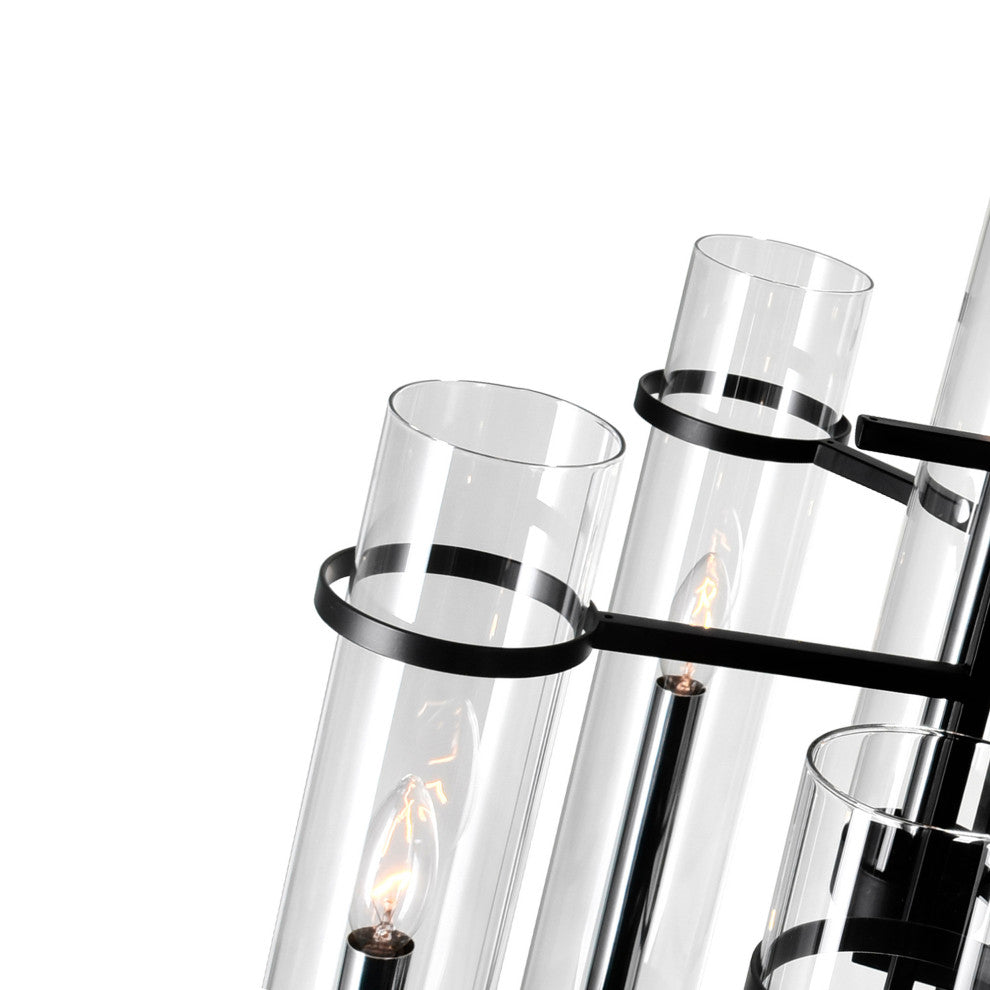 Sierra 8 Light Up Chandelier With Black Finish