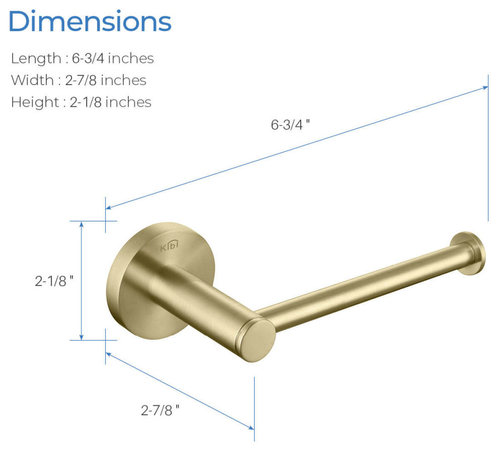Circular Bathroom Tissue Holder KBA1402, Brush Gold