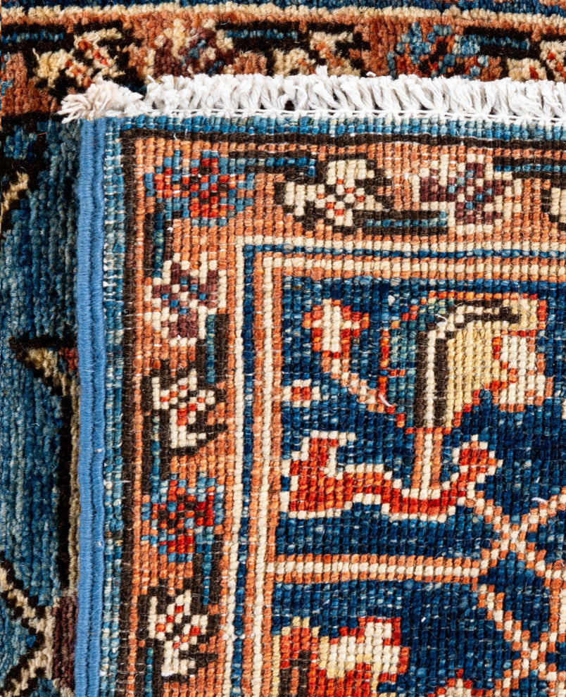 Serapi One-of-a-Kind Hand-Knotted Area Rug Light Blue, 2'7" x 9'6"