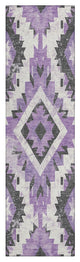 Machine Washable Indoor/Outdoor Chantille ACN1878 Purple 2'3" x 7'6" Runner Rug