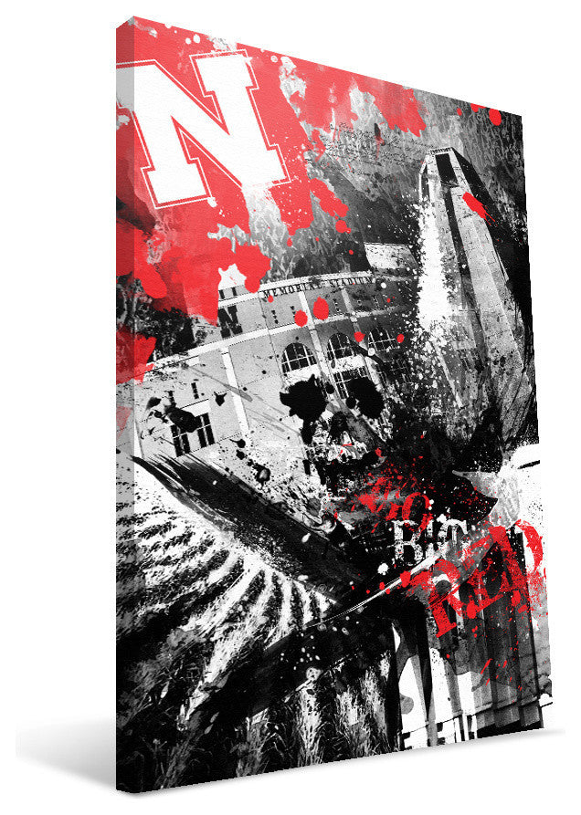 NB Cornhuskers Spirit Canvas Print, 16"x24"