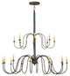 68W Marseille 20 LT Two Tier Chandelier