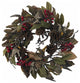 24" Pinecone, Berry and Feather Wreath