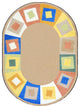Kid Essentials Rug, Off Balance, Softs, 5'4"x7'8" Oval
