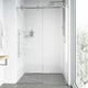 VIGO Elan E-Class 44" to 48" W x 76" H Frameless Sliding Shower Door, Stainless Steel, Clear Glass
