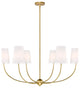 Z-LITE 6-Light Chandelier, Rubbed Brass