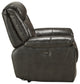ACME Imogen Loveseat, Power Motion, Gray Leather-Aire