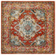 Safavieh Couture Monaco MNC243 Rug, Orange / Light Blue, 3'x3' Square