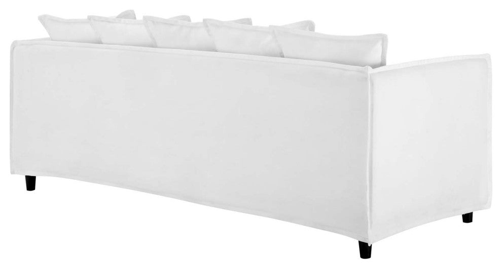 Avalon Slipcover Fabric Sofa, White