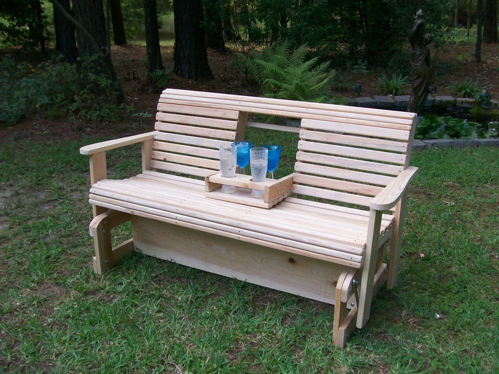 5' Cypress Flip Cup Holder Glider, Water Seal