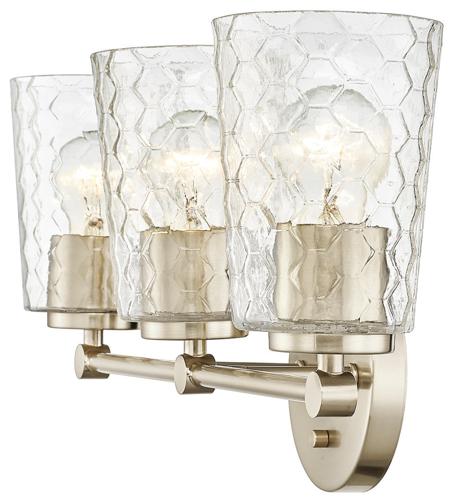 Ashli 3 Light 20" Modern Gold Bathroom Vanity Light