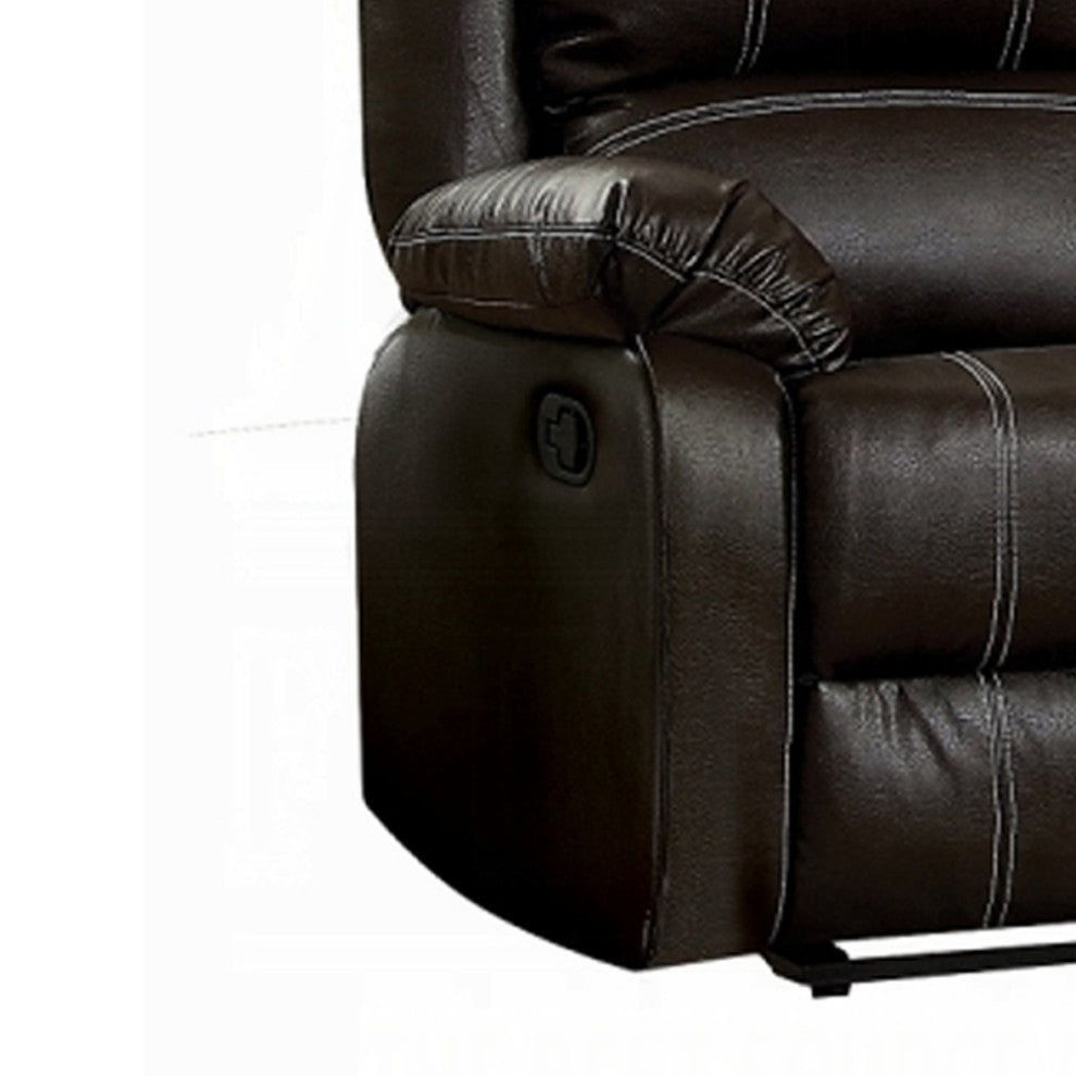 ACME Zuriel Motion Loveseat, Brown Synthetic Leather