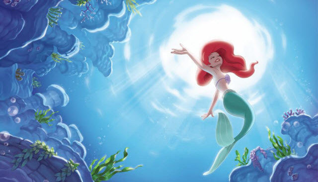 Little Mermaid Prt Wrld Mural