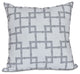 Bamboo 2, Geometric Print Outdoor Pillow, Gray, 20"x20"