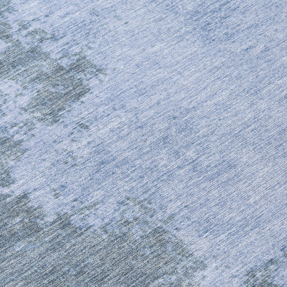 Machine Washable Indoor/Outdoor Chantille ACN1902 Blue 9' x 12' Rug