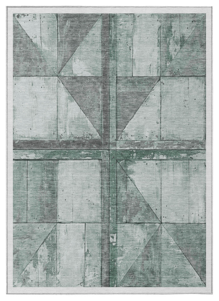 Machine Washable Indoor/Outdoor Chantille ACN1876 Sage 9' x 12' Rug