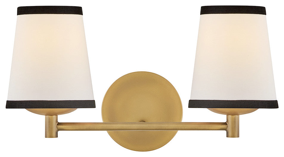 Hinkley Sonia Small Two Light Vanity, Lacquered Brass