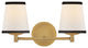 Hinkley Sonia Small Two Light Vanity, Lacquered Brass