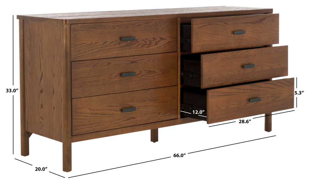 Safavieh Couture Jaylessa Wood Dresser, Medium Oak