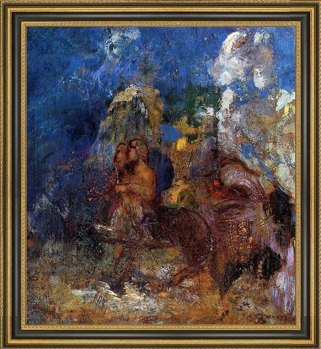 Odilon Redon Centaurs Framed Premium Canvas Print, 16"x20"