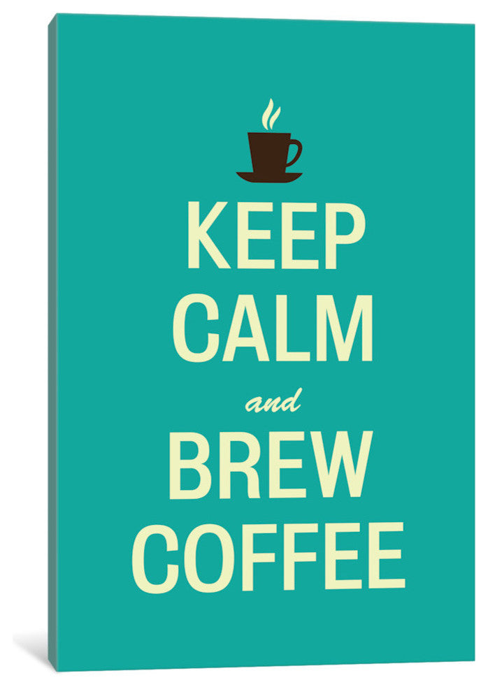 "Keep Calm & Brew Coffee Gallery" by iCanvas, 18x12x1.5"