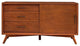 Alpine Furniture Flynn Small Wood TV Console in Acorn Brown